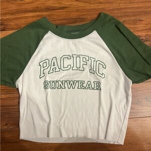 PacSun baby doll cropped baseball tee